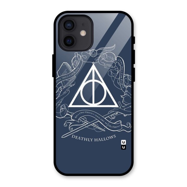 Triangle Blue Glass Back Case for iPhone 12