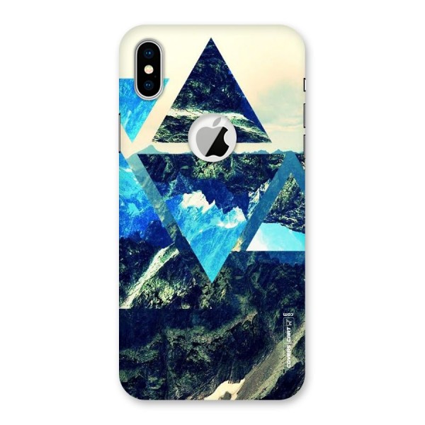 Triangular View Back Case for iPhone X Logo Cut