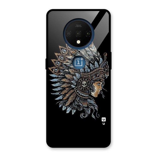 Tribal Design Glass Back Case for OnePlus 7T