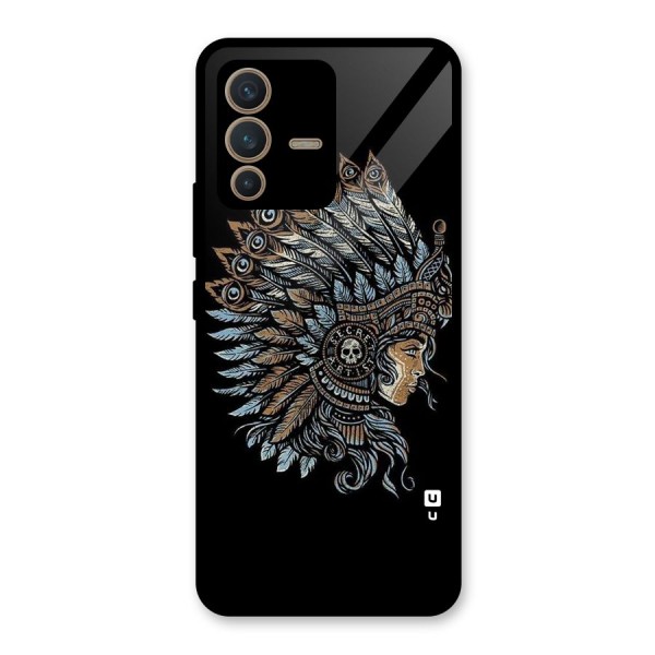 Tribal Design Glass Back Case for Vivo V23 5G