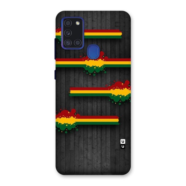 Tricolor Splash Design Back Case for Galaxy A21s