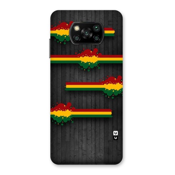 Tricolor Splash Design Back Case for Poco X3