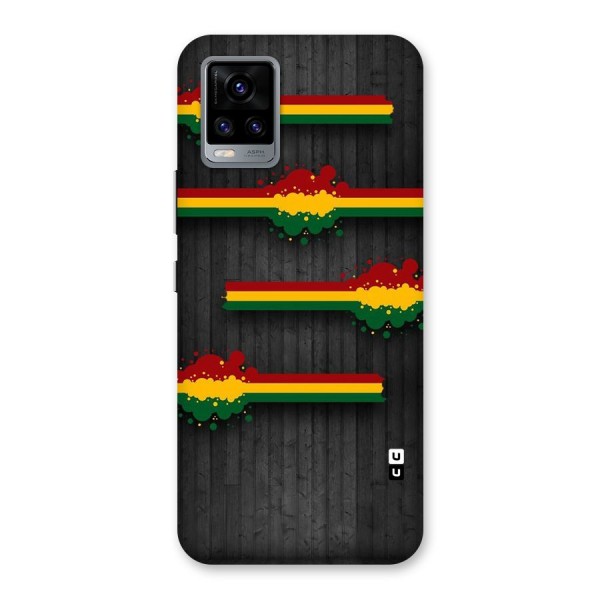 Tricolor Splash Design Back Case for Vivo V20