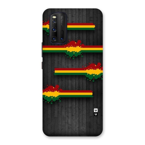 Tricolor Splash Design Back Case for Vivo iQOO 3
