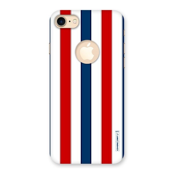 Tricolor Stripes Back Case for iPhone 7 Logo Cut