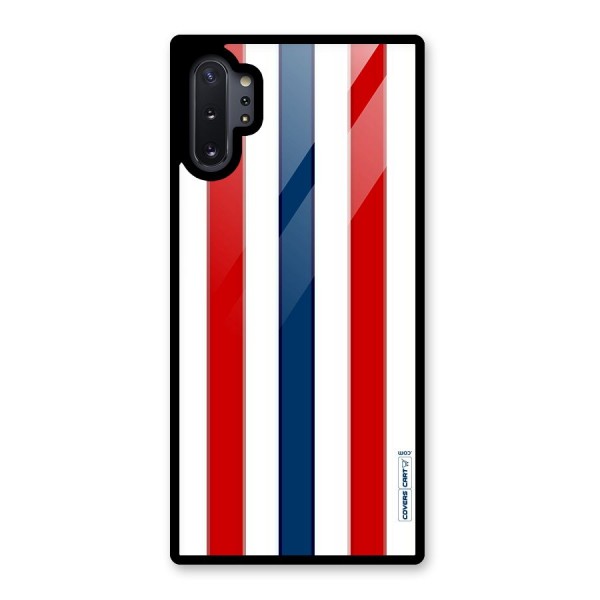 Tricolor Stripes Glass Back Case for Galaxy Note 10 Plus