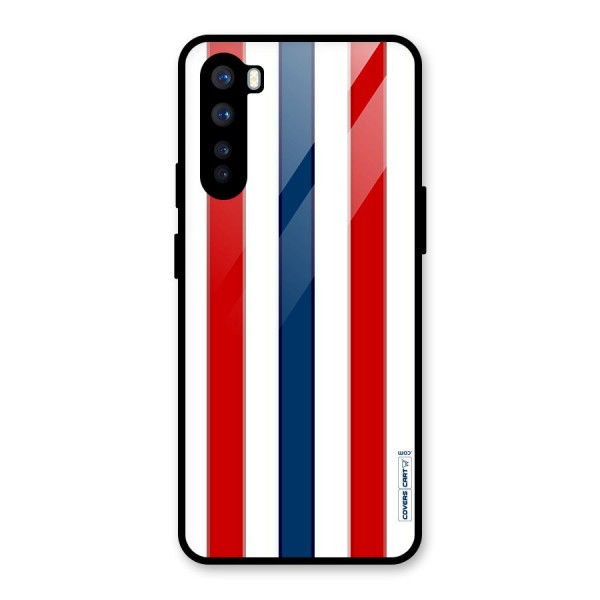 Tricolor Stripes Glass Back Case for OnePlus Nord