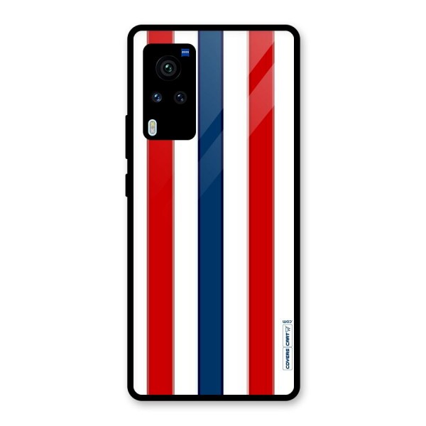 Tricolor Stripes Glass Back Case for Vivo X60 Pro
