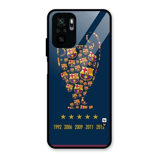 Trophy Team Glass Back Case for Redmi Note 10