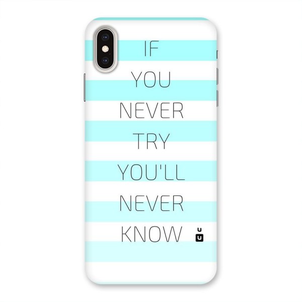 Try Know Back Case for iPhone XS Max
