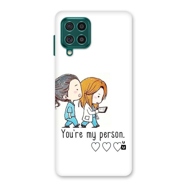 Two Friends In Coat Back Case for Galaxy F62