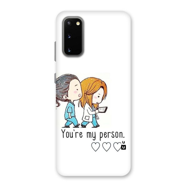 Two Friends In Coat Back Case for Galaxy S20