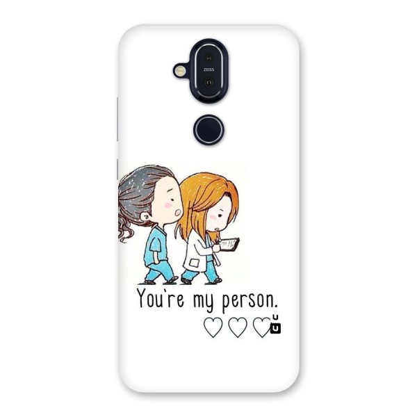 Two Friends In Coat Back Case for Nokia 8.1