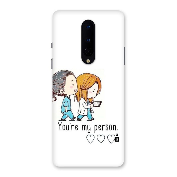 Two Friends In Coat Back Case for OnePlus 8
