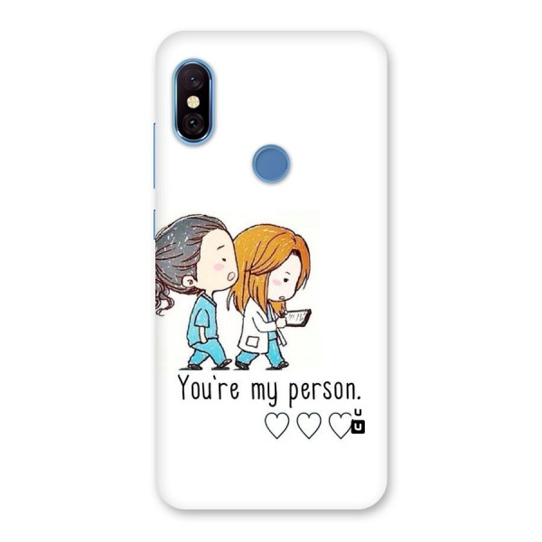 Two Friends In Coat Back Case for Redmi Note 6 Pro