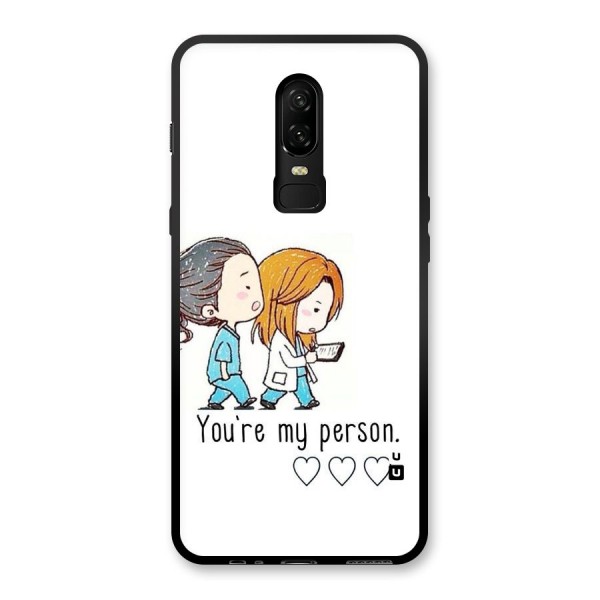 Two Friends In Coat Glass Back Case for OnePlus 6