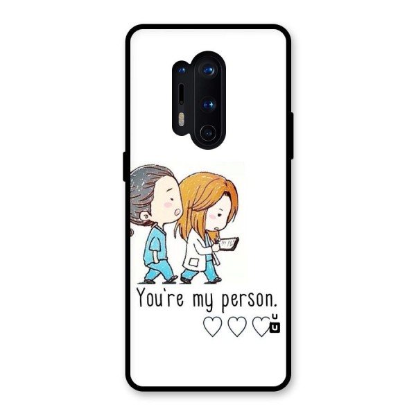 Two Friends In Coat Glass Back Case for OnePlus 8 Pro