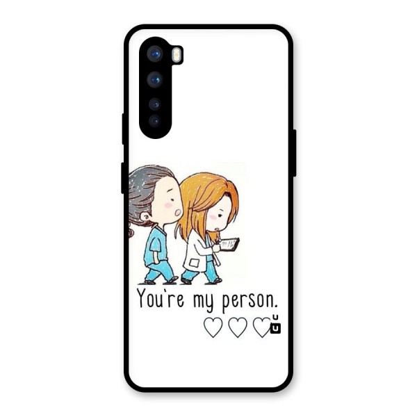 Two Friends In Coat Glass Back Case for OnePlus Nord