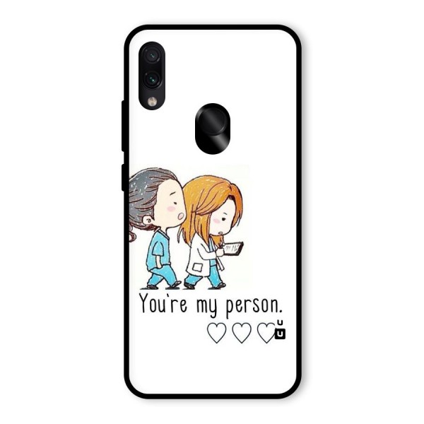 Two Friends In Coat Glass Back Case for Redmi Note 7 Pro