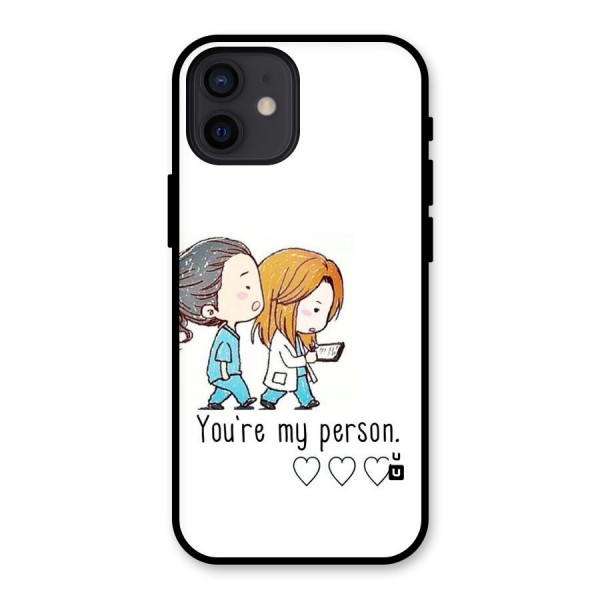 Two Friends In Coat Glass Back Case for iPhone 12