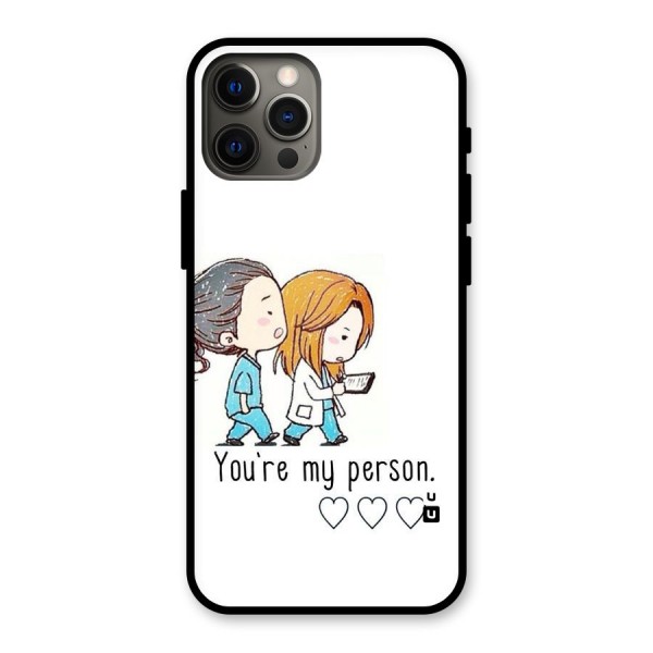 Two Friends In Coat Glass Back Case for iPhone 12 Pro Max