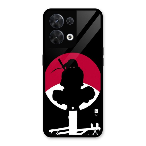 Uchiha Itachi Minimalist Glass Back Case for Oppo Reno8 5G