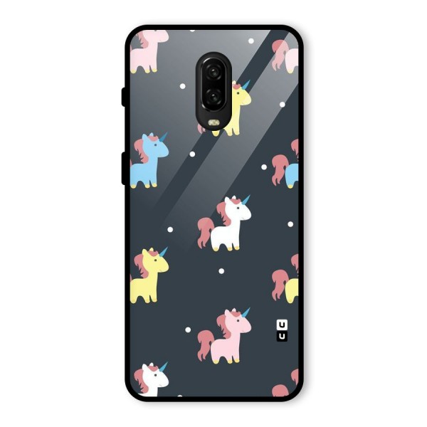 Unicorn Pattern Glass Back Case for OnePlus 6T