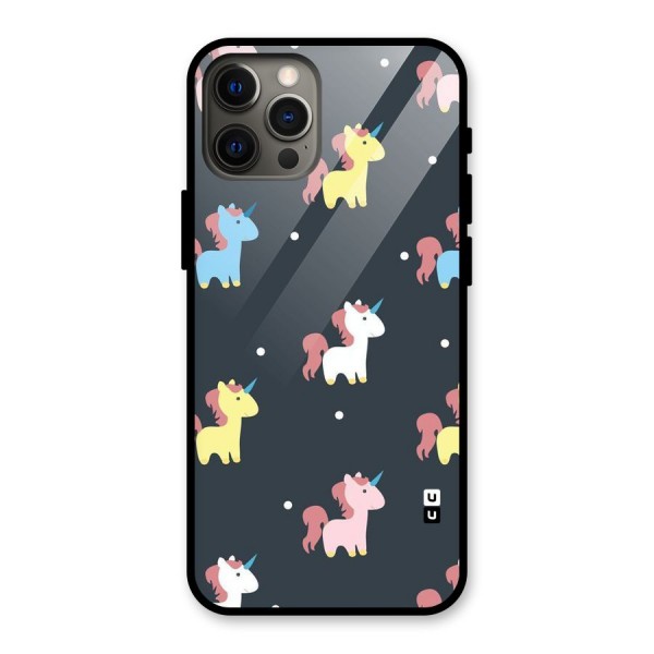 Unicorn Pattern Glass Back Case for iPhone 12 Pro Max