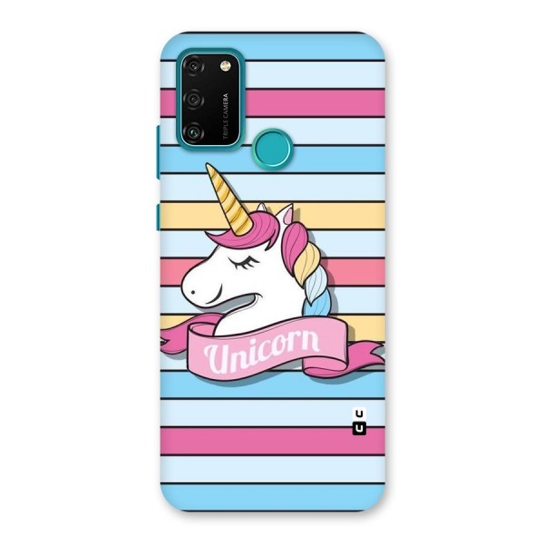Unicorn Stripes Back Case for Honor 9A