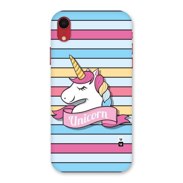 Unicorn Stripes Back Case for iPhone XR