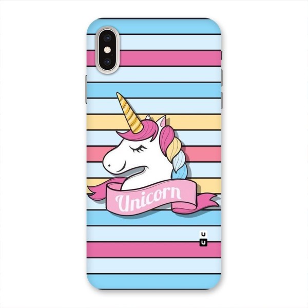 Unicorn Stripes Back Case for iPhone XS Max