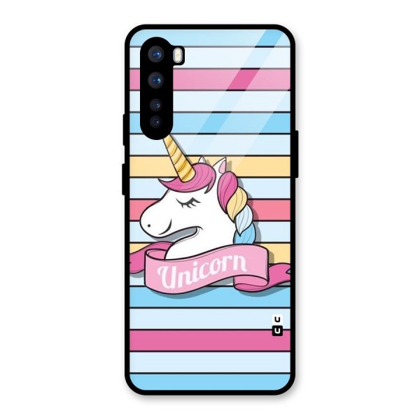 Unicorn Stripes Glass Back Case for OnePlus Nord