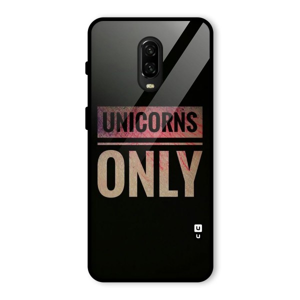 Unicorns Only Glass Back Case for OnePlus 6T