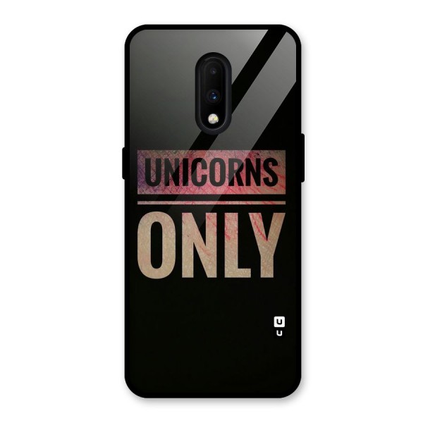 Unicorns Only Glass Back Case for OnePlus 7