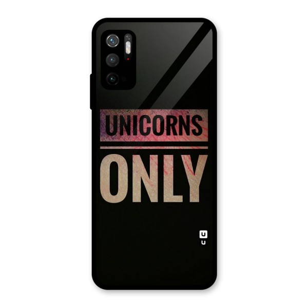Unicorns Only Glass Back Case for Poco M3 Pro 5G