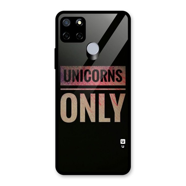 Unicorns Only Glass Back Case for Realme C15