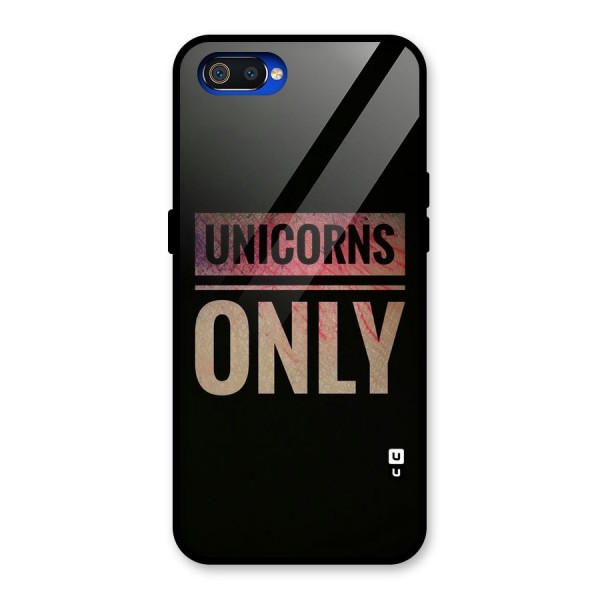 Unicorns Only Glass Back Case for Realme C2