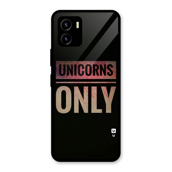 Unicorns Only Glass Back Case for Vivo Y15s