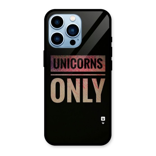 Unicorns Only Glass Back Case for iPhone 13 Pro