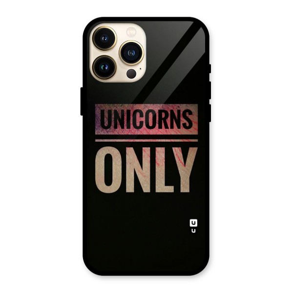 Unicorns Only Glass Back Case for iPhone 13 Pro Max