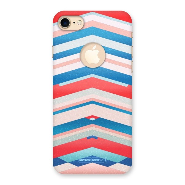 Unique Vibrant Colours Back Case for iPhone 7 Logo Cut