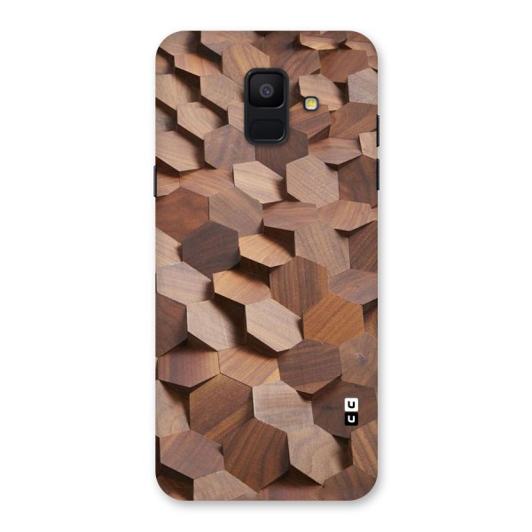 Uplifted Wood Hexagons Back Case for Galaxy A6 (2018)