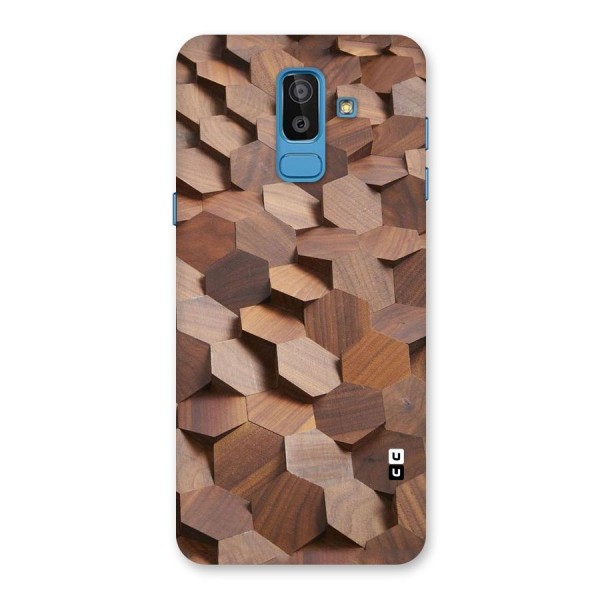 Uplifted Wood Hexagons Back Case for Galaxy J8