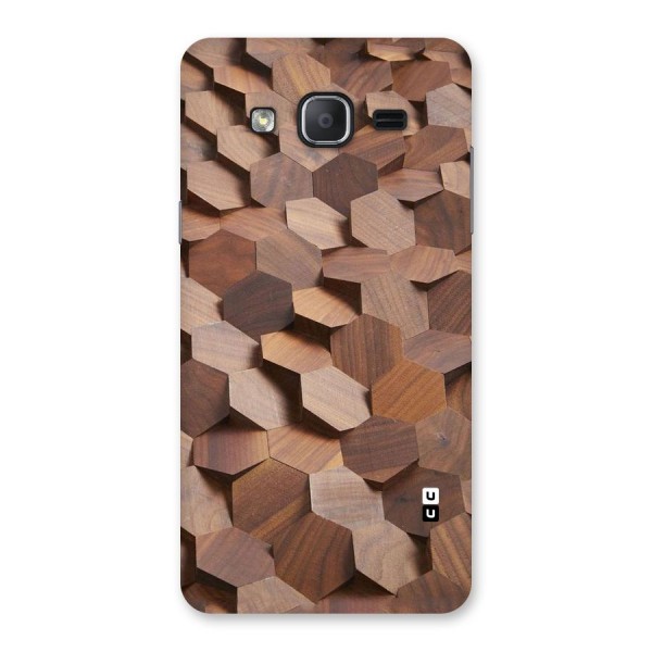 Uplifted Wood Hexagons Back Case for Galaxy On7 Pro