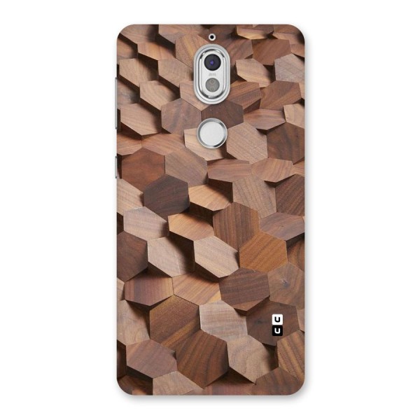 Uplifted Wood Hexagons Back Case for Nokia 7