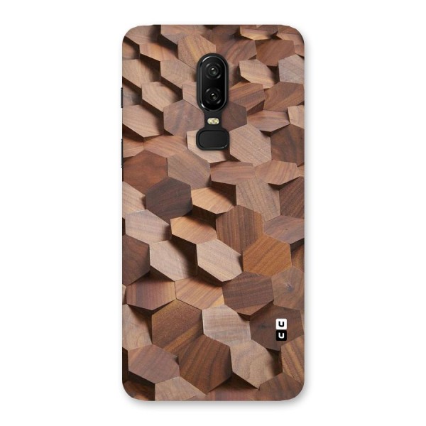 Uplifted Wood Hexagons Back Case for OnePlus 6