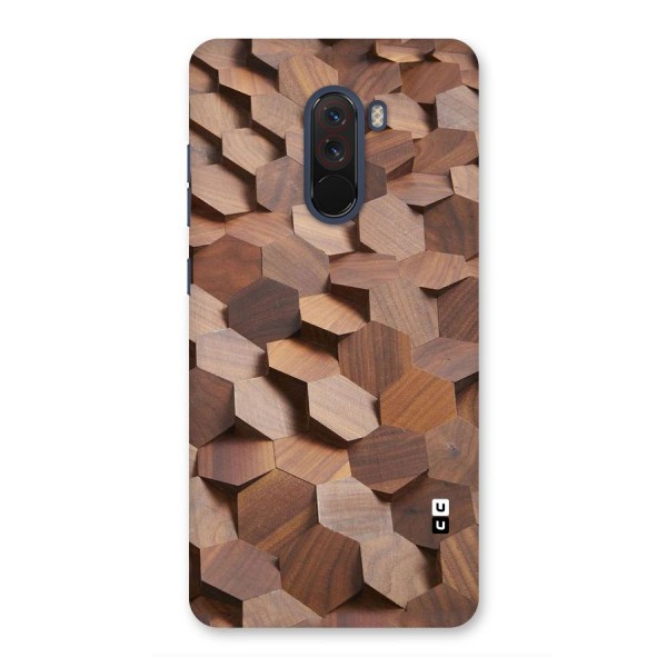 Uplifted Wood Hexagons Back Case for Poco F1