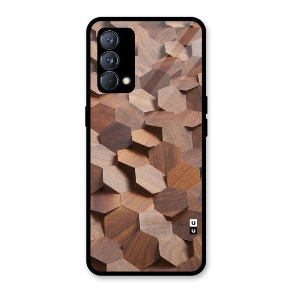 Uplifted Wood Hexagons Glass Back Case for Realme GT Master Edition