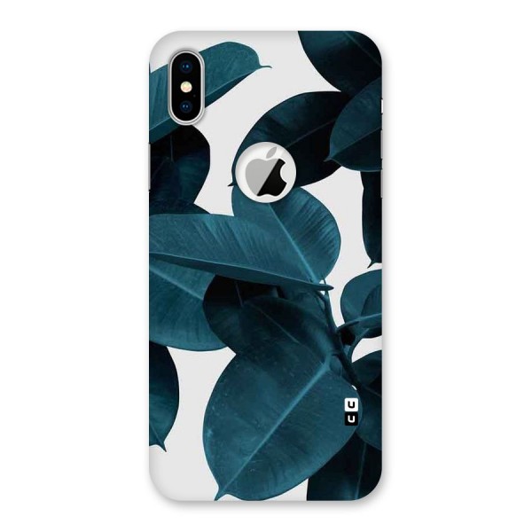 Very Aesthetic Leafs Back Case for iPhone XS Logo Cut