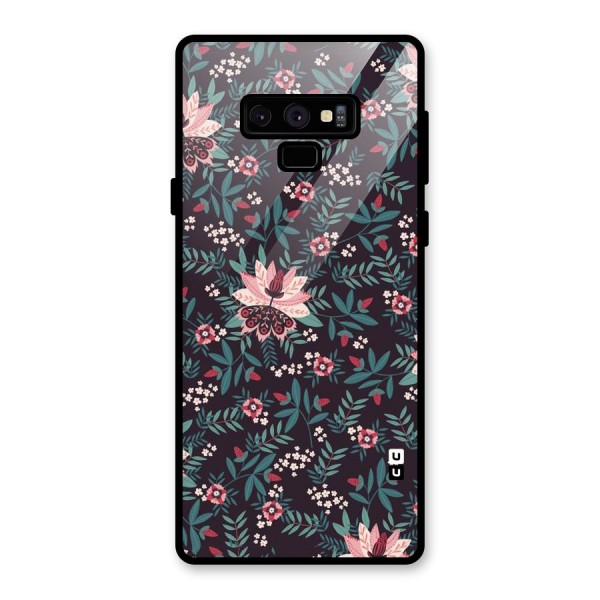 Very Leafy Pattern Glass Back Case for Galaxy Note 9